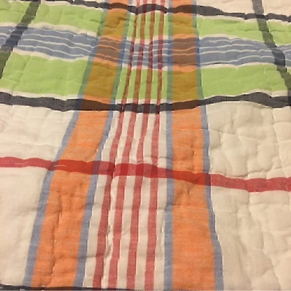 Pottery Barn Kids Full size plaid Madras reversible comforter